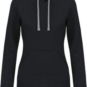 Ladies Hoodie Black/Grey