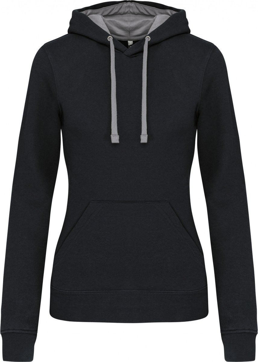 Ladies Hoodie Black/Grey